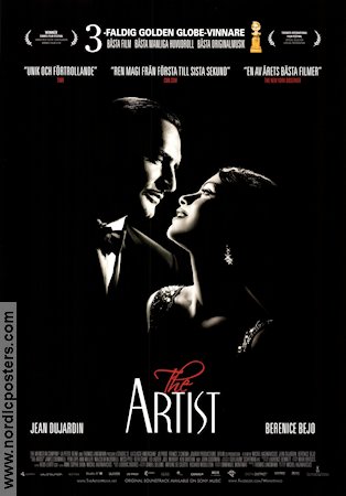 The Artist 2011 movie poster Jean Dujardin Berenice Bejo Silent movie Michel Hazanavicius