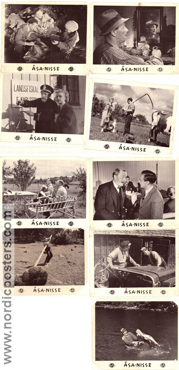 Åsa-Nisse 1949 lobby card set John Elfström Arthur Rolén Emy Hagman Bertil Boo Ragnar Frisk