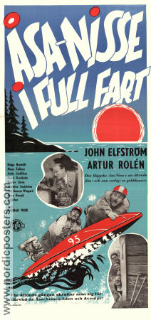 Åsa-Nisse i full fart 1958 movie poster John Elfström Artur Rolén Anita Lindblom Ragnar Frisk Find more: Åsa-Nisse Ships and navy