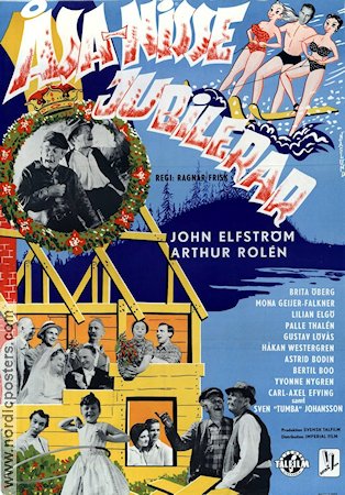 Åsa-Nisse jubilerar 1959 movie poster John Elfström Artur Rolén Sven Tumba Find more: Åsa-Nisse