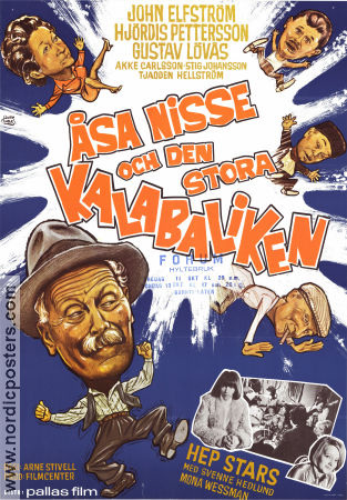 Åsa-Nisse och den stora kalabaliken 1968 movie poster John Elfström Gustaf Lövås Hjördis Petterson Hep Stars Mona Wessman Arne Stivell Find more: Åsa-Nisse Rock and pop Cult movies