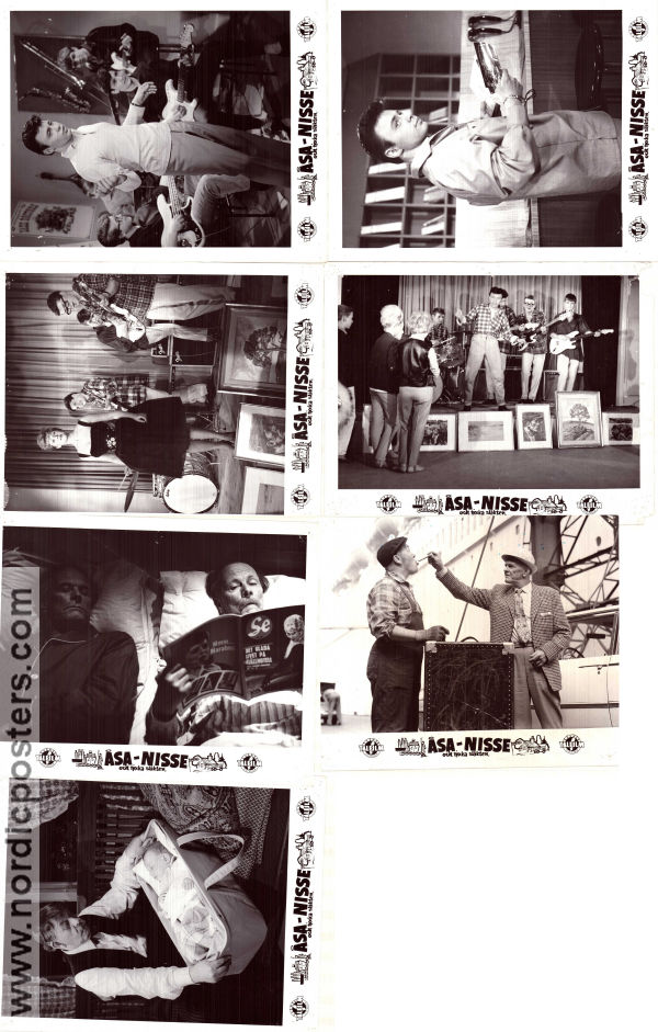 Åsa-Nisse och tjocka släkten 1963 lobby card set John Elfström Artur Rolén Jerry Williams Börje Larsson Find more: Åsa-Nisse