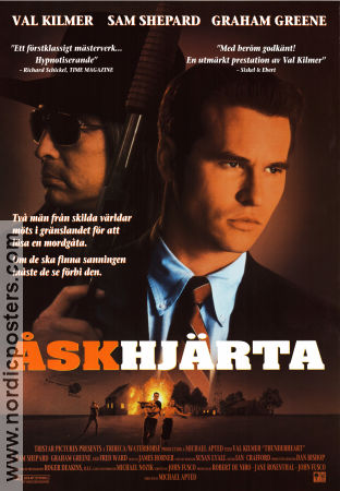 Åskhjärta 1992 poster Val Kilmer Sam Shepard Michael Apted