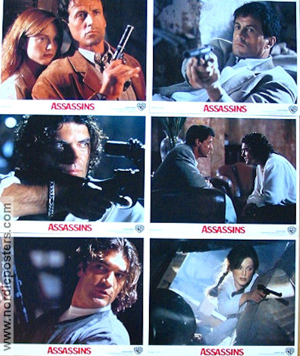 Assassins 1995 lobby card set Sylvester Stallone Antonio Banderas