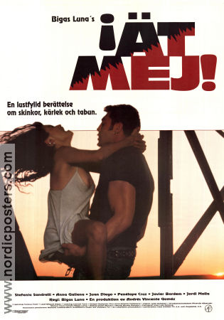 Jamon Jamon 1992 movie poster Penélope Cruz Stefania Sandrelli Anna Galiena Bigas Luna Spain