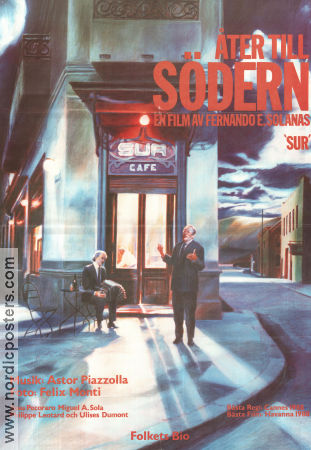 Sur 1988 movie poster Susu Pecoraro Miguel Angel Sola Philippe Léotard Fernando E Solanas Country: Argentina Artistic posters