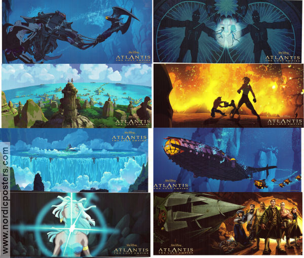 Atlantis: The Lost Empire 2001 lobby card set Michael J Fox Gary Trousdale Animation