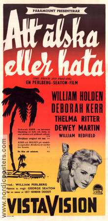 Att älska eller hata 1956 poster William Holden Deborah Kerr Thelma Ritter George Seaton