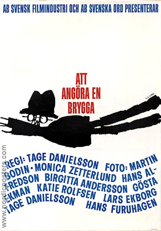 Att angöra en brygga 1965 movie poster Monica Zetterlund Gösta Ekman Tage Danielsson Production: AB Svenska Ord Artistic posters