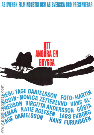 Att angöra en brygga 1965 movie poster Monica Zetterlund Birgitta Andersson Hasse och Tage Gösta Ekman Hans Alfredson Tage Danielsson Production: AB Svenska Ord Artistic posters
