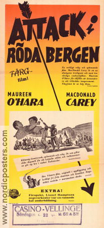 Comanche Territory 1950 movie poster Maureen O´Hara Macdonald Carey Will Geer George Sherman