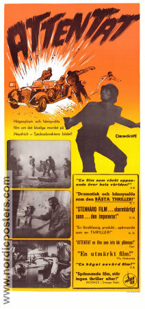 Atentat 1965 movie poster Radoslav Brzobohaty Rudolf Jelinek Jiri Sequens Find more: Reinhard Heydrich Find more: Nazi War Country: Czech