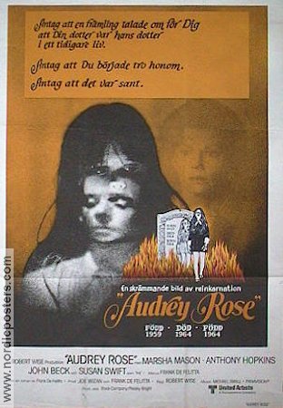 Audrey Rose 1977 poster Anthony Hopkins Marsha Mason John Beck Robert Wise