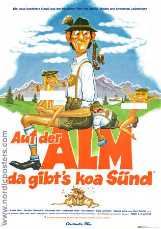 Auf der Alm da gibt´s koa Sünd 1974 movie poster Alena Penz Franz Josef Gottlieb