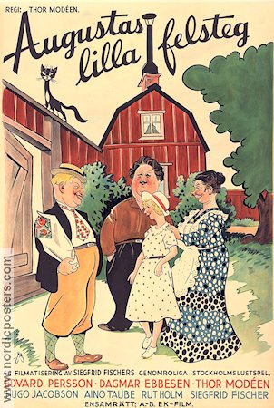 Augustas lilla felsteg 1933 movie poster Thor Modéen Dagmar Ebbesen Edvard Persson