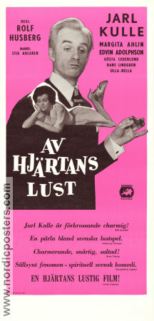 Av hjärtans lust 1960 poster Jarl Kulle Margita Ahlin Rolf Husberg