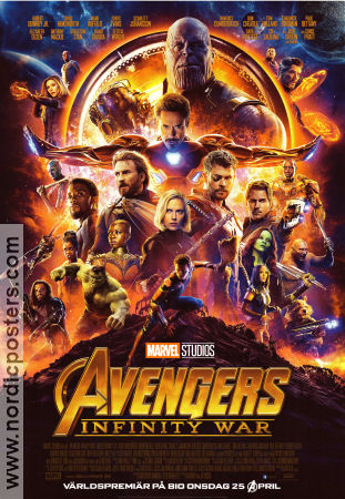 Avengers Infinity War 2018 movie poster Robert Downey Jr Chris Hemsworth Mark Ruffalo Anthony Russo Find more: Marvel