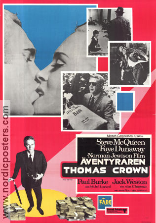 The Thomas Crown Affair 1968 movie poster Steve McQueen Faye Dunaway Paul Burke Norman Jewison
