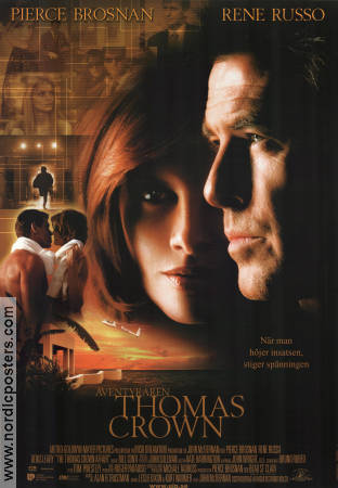 The Thomas Crown Affair 1999 movie poster Pierce Brosnan Rene Russo Denis Leary John McTiernan