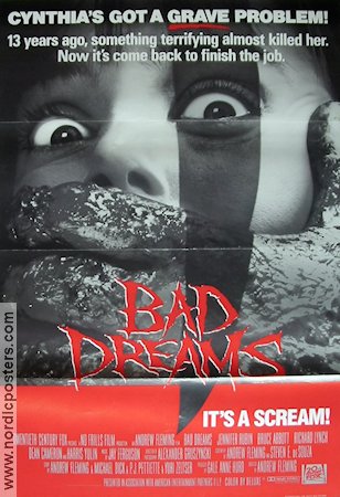 Bad Dreams 1988 movie poster Jennifer Rubin Bruce Abbott Richard Lynch Andrew Fleming