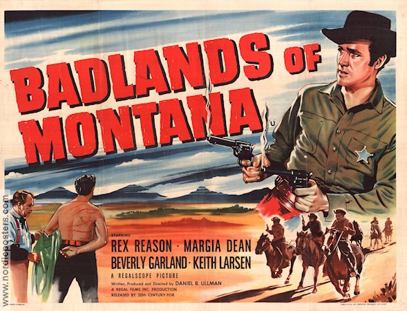 Badlands of Montana 1957 movie poster Rex Reason