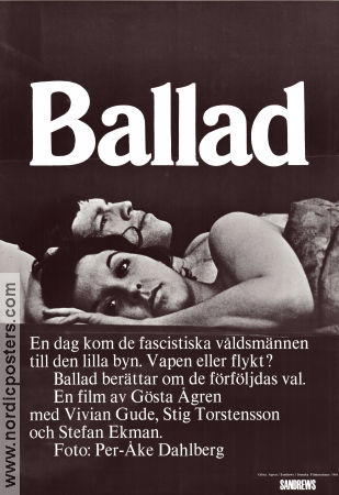 Ballad 1968 movie poster Vivian Gude Stig Torstensson Lennart Snickars Gösta Ågren