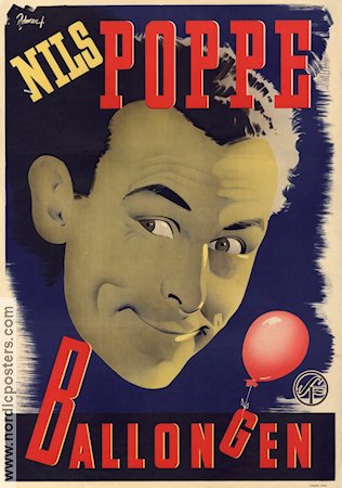 Ballongen 1946 movie poster Marianne Löfgren Marianne Gyllenhammar Oscar Winge Nils Poppe Eric Rohman art