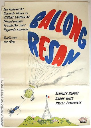 Le voyage en ballon 1960 movie poster André Gille Maurice Baquet Pascal Lamorisse Albert Lamorisse Travel