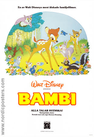 Bambi 1942 movie poster Hardie Albright James Algar Animation Musicals