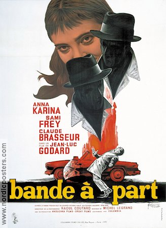 Bande a part 1964 movie poster Anna Karina Jean-Luc Godard