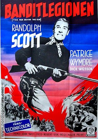 The Man Behind the Gun 1953 movie poster Randolph Scott
