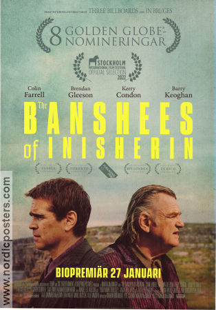 The Banshees of Inisherin 2022 movie poster Colin Farrell Brendan Gleeson Kerry Condon Martin McDonagh Country: Ireland