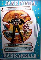 Barbarella 1968 movie poster Jane Fonda Roger Vadim