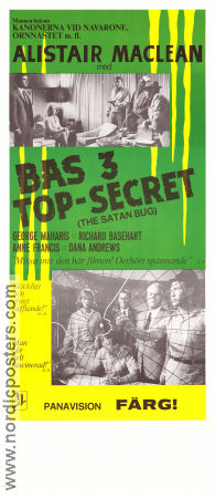 The Satan Bug 1965 movie poster George Maharis Richard Basehart Anne Francis John Sturges Writer: Alistair Maclean