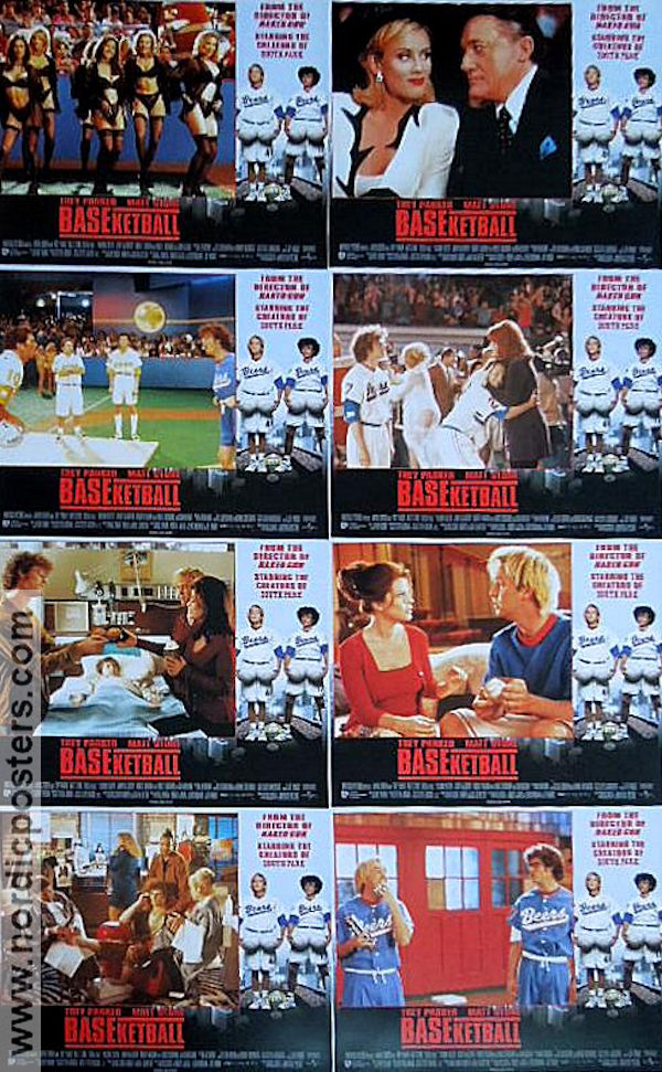 BASEketball 1998 lobby card set Trey Parker Sports