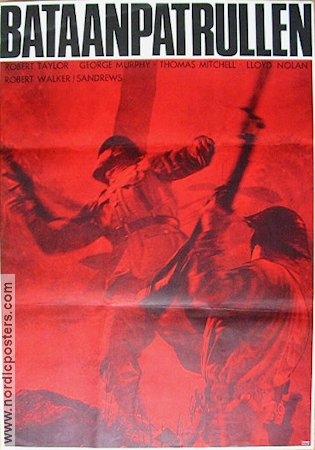 Bataan 1943 movie poster Robert Taylor George Murphy Lloyd Nolan Tay Garnett War Asia