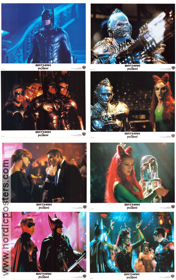 Batman and Robin 1997 lobby card set Arnold Schwarzenegger George Clooney Uma Thurman Find more: Batman Find more: DC Comics