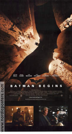 Batman Begins 2005 poster Christian Bale Michael Caine Liam Neeson Christopher Nolan Hitta mer: Batman Hitta mer: DC Comics