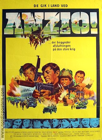 The Battle for Anzio 1967 movie poster Robert Mitchum War