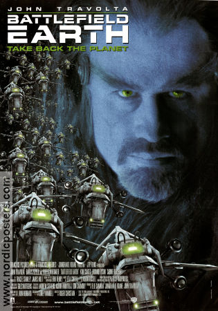 Battlefield Earth 2000 movie poster John Travolta Forest Whitaker Barry Pepper Roger Christian