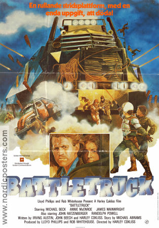 Battletruck 1982 poster Michael Beck Annie McEnroe James Wainwright Harley Cokeliss Bilar och racing