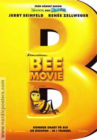 Bee Movie 2007 movie poster Jerry Seinfeld Simon J Smith Animation Insects and spiders