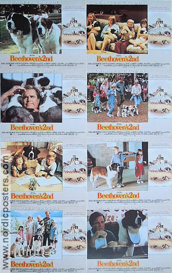 Beethoven´s Second 1993 lobby card set Charles Grodin Dogs