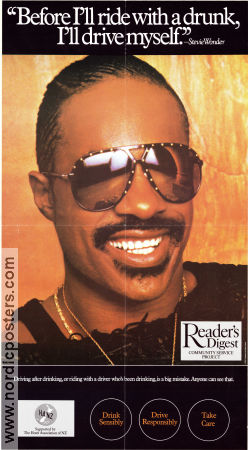 Before I´ll Ride with a Drunk 1985 poster Stevie Wonder