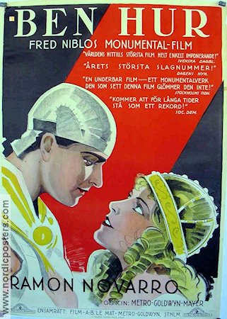 Ben Hur 1925 movie poster Ramon Navarro Fred Niblo