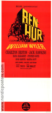 Ben-Hur 1959 movie poster Charlton Heston Jack Hawkins Stephen Boyd William Wyler Sword and sandal