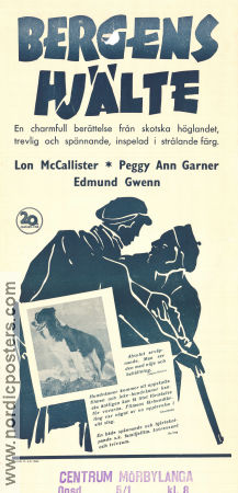 Thunder in the Valley 1947 movie poster Lon McCallister Peggy Ann Garner Edmund Gwenn Dogs Mountains