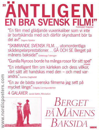 Berget på månens baksida 1983 poster Gunilla Nyroos Bibi Andersson Thommy Berggren Lennart Hjulström Text: Agneta Pleijel