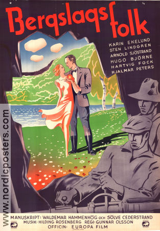 Bergslagsfolk 1937 movie poster Karin Ekelund Sten Lindgren Arnold Sjöstrand Gunnar Olsson