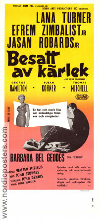 Besatt av kärlek 1961 poster Lana Turner Jason Robards Efrem Zimbalist Jr John Sturges